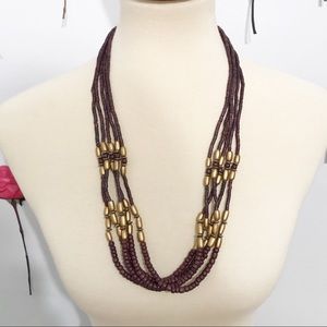 • Vintage • Wooden Bead Necklace